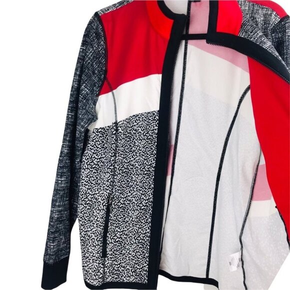 BYLYSE Multicoloured Zip up Jacket Women Size M black and Red - Picture 6 of 16